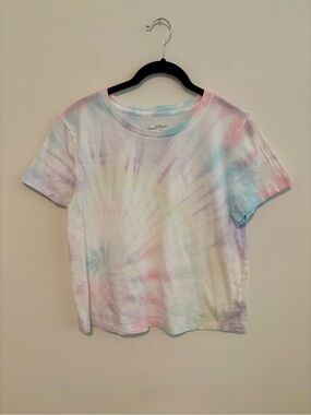 Pastel Tie Dye Cropped Tee